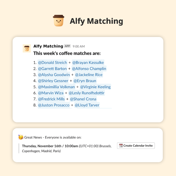 Alfy (random coffee bot)