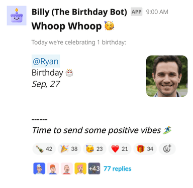 Slack Birthday Bot | Automate Birthdays and Work Anniversaries