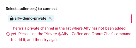 private channels invite Alfy