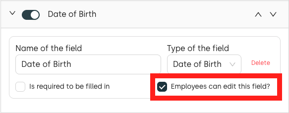 edit fields linky org chart