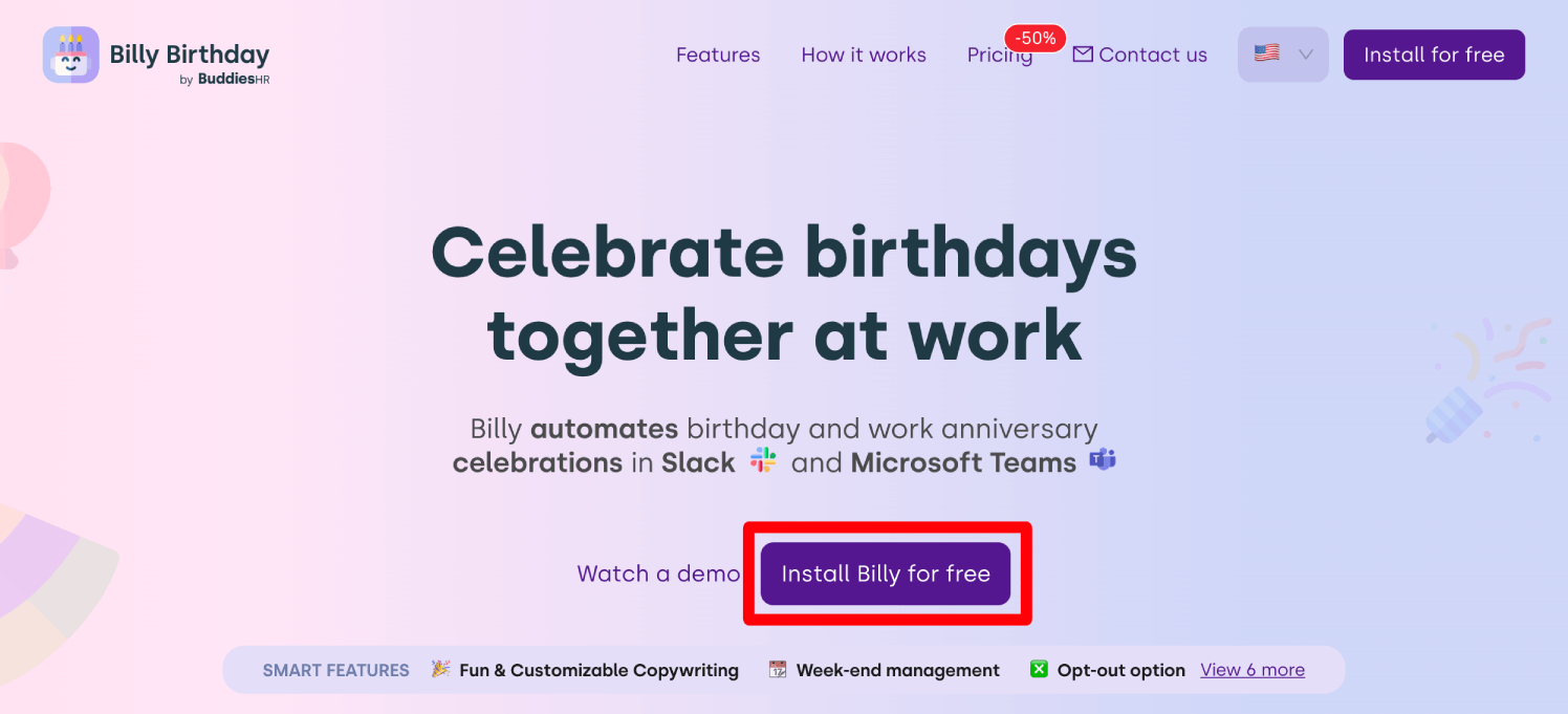 install billy birthday for free