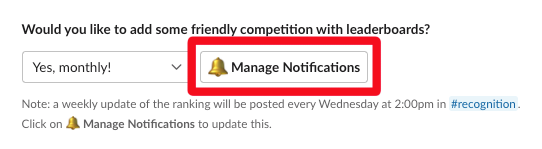 manage notifications of leaderboards