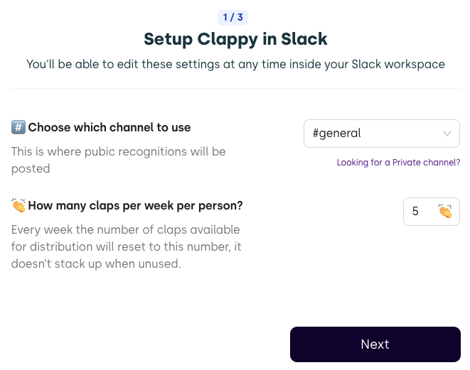 public slack channel for kudos posts