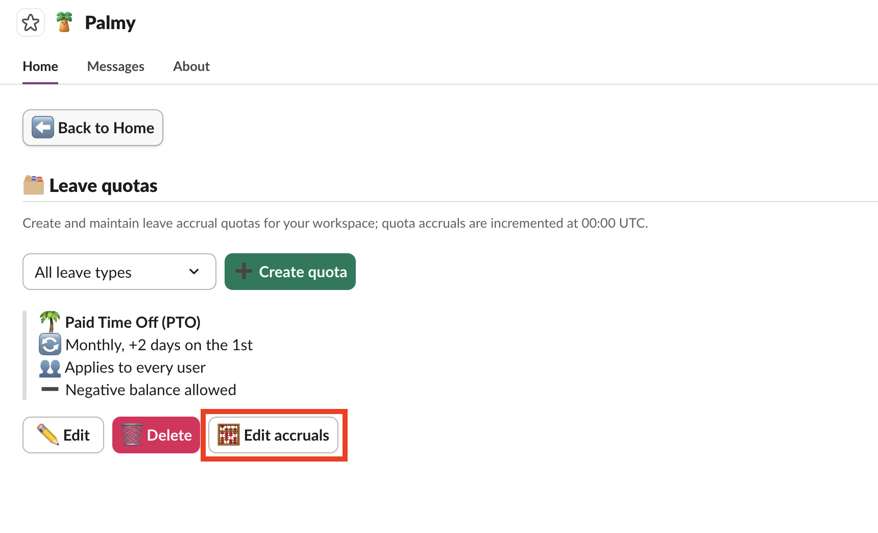 palmy quota ptos
