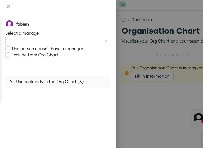 Set up linky org chart for the first time