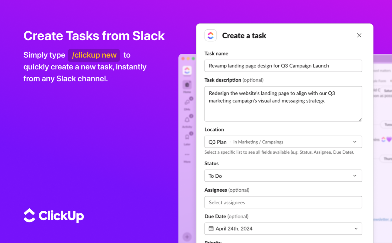 ClickUp in Slack